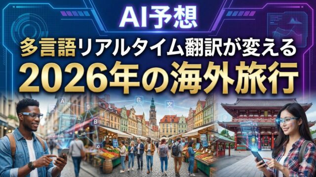 【AI予想】多言語リアルタイム翻訳が変える2026年の海外旅行｜「言葉の壁」の消滅と、新・冒険時代の到来