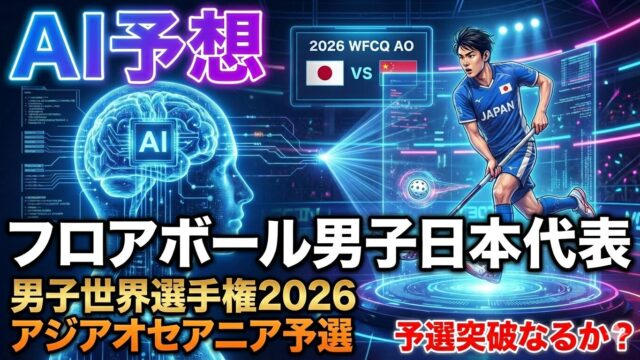 【AI予想】フロアボール男子日本代表、フィンランドへの道｜ニュージーランドで刻む「世界への一歩」