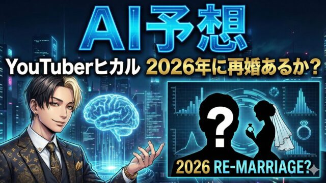 【AI予想】ヒカル「2026年内の再婚」確率は？ 元日の衝撃宣言を徹底解析