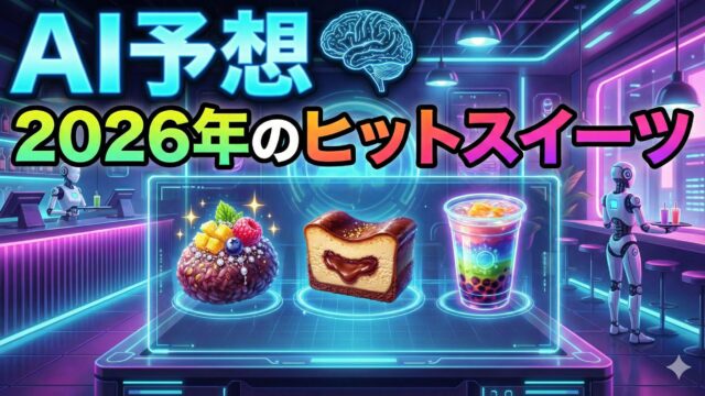 【AI予想】2026年ヒットスイーツ予測｜「新食感の衝撃」と「擬態」がSNSを席巻する
