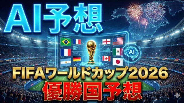 【AI予想】FIFAワールドカップ2026：48カ国時代の新王者予測｜北米の地で「データ」が導き出す頂点