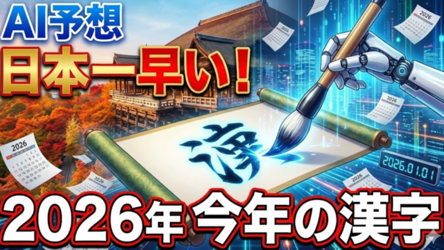 【AI予想】日本一早い「2026年 今年の漢字」！元日に導き出された一文字とは？