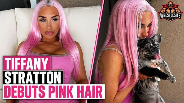 Tiffany Stratton Shows Off Pink Hair