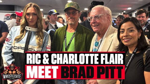 Ric Flair Meets Brad Pitt Alongside Charlotte Flair