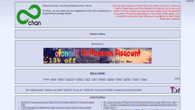 Iiih, ein böses Imageboard - nur erreichbar per Tor...