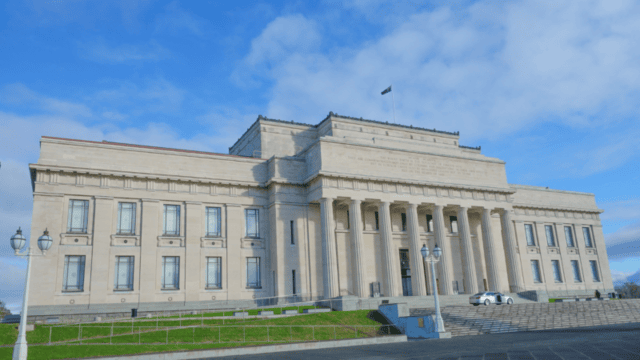 Auckland Domain, the city's oldest park, on a sunny morning