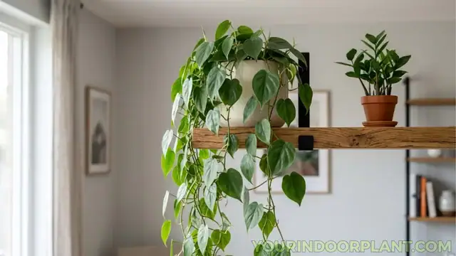 Combine Hanging Plants With Shelves