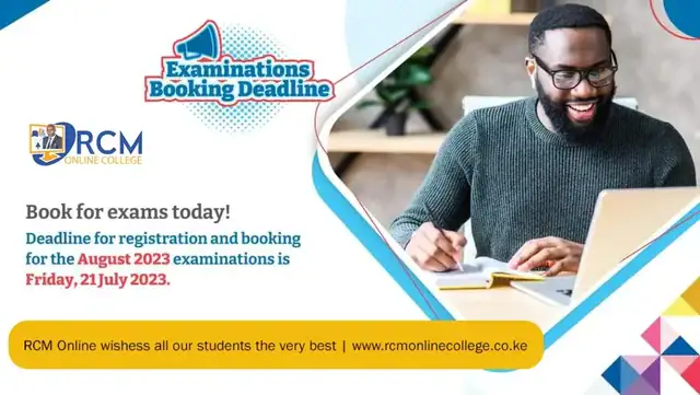 CPA Examination Booking Deadline August 2023, RCM Online college