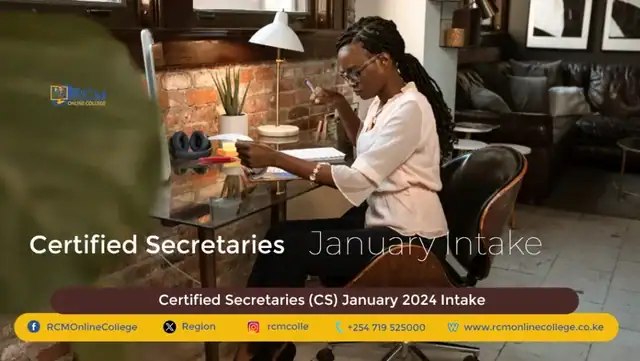 Certified Secretaries (CS) January 2024 Intake, RCM Online College