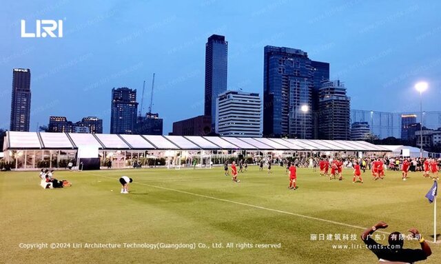 Clear span transparent tent for FIFA sports event