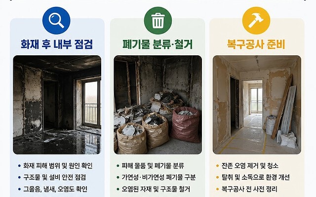 정읍 아파트 화재청소