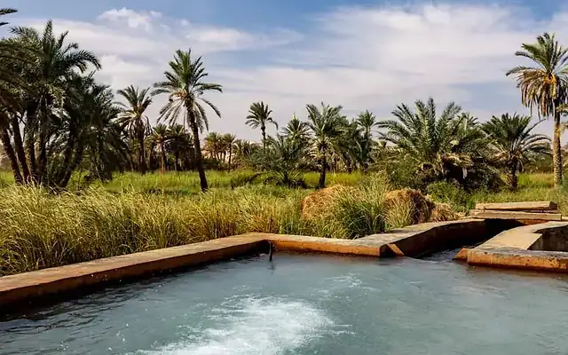 Natural hot spring in Bahariya Oasis