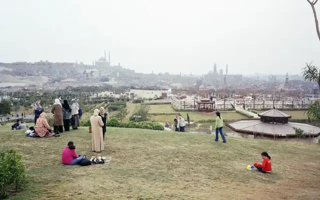 Panoramic skyline across historic Cairo