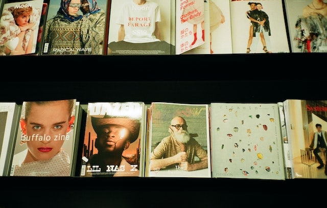 Selection of magazines suitable for vision board inspiration