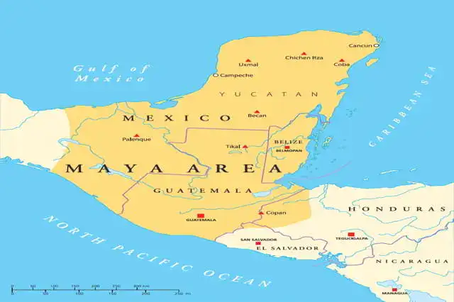 ubicacion geografica maya