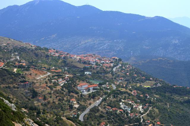Arachova stone house near Parnassos