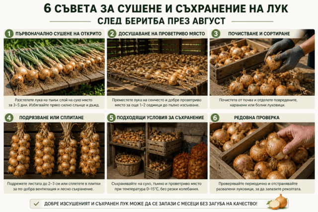 Съхранение на лук