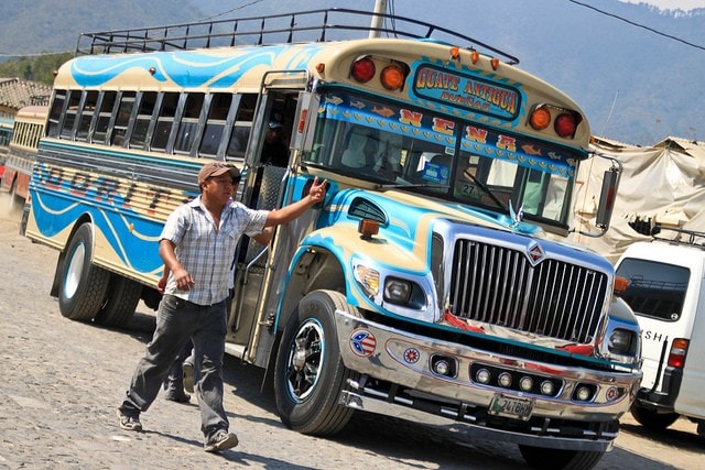 Typical transport in Guatemala, maybe you will have chance to ride one!