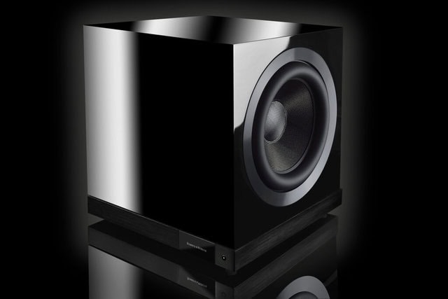 The Bowers & Wilkins DB1D Subwoofer looking sexy dressed in black.