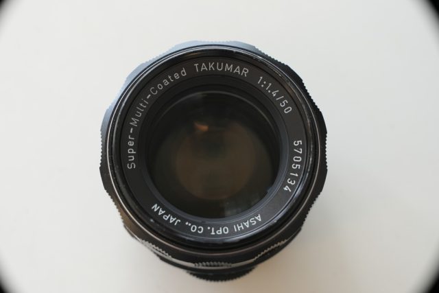 Pentax Super-Multi-Coated TAKUMAR 50mm f1.4のレンズの外観