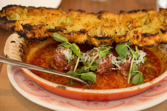 meatballs at L'Amico, via www.www.goodfoodstories.com