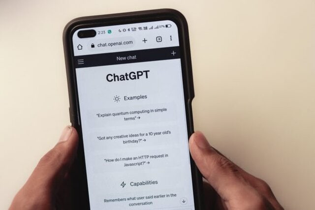 Teacher using ChatGPT for professional development