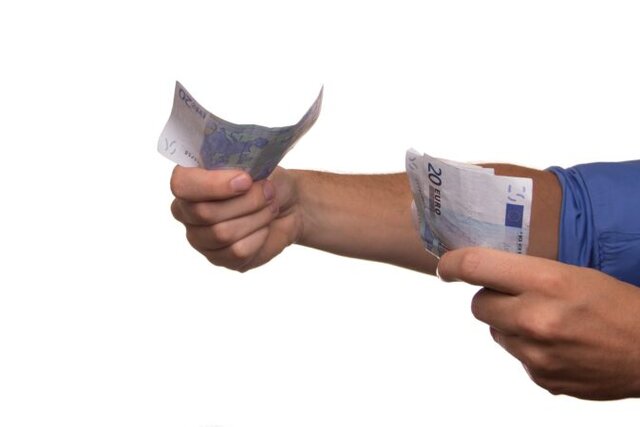 Euro banknotes representing passive income from investing and lending