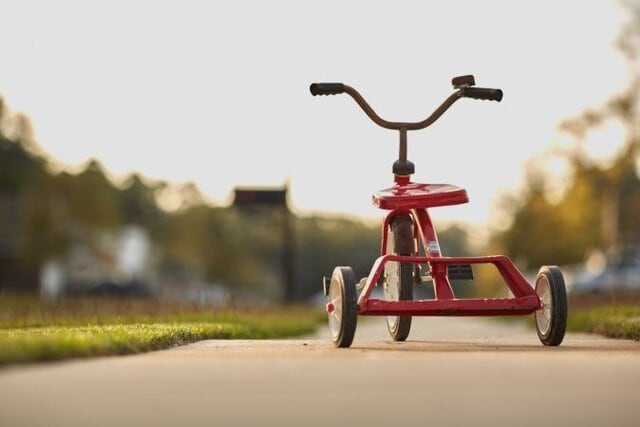 Tricycle representing DIY and hands-on frugal living projects