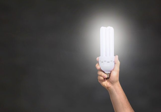 Light bulb representing power and energy savings