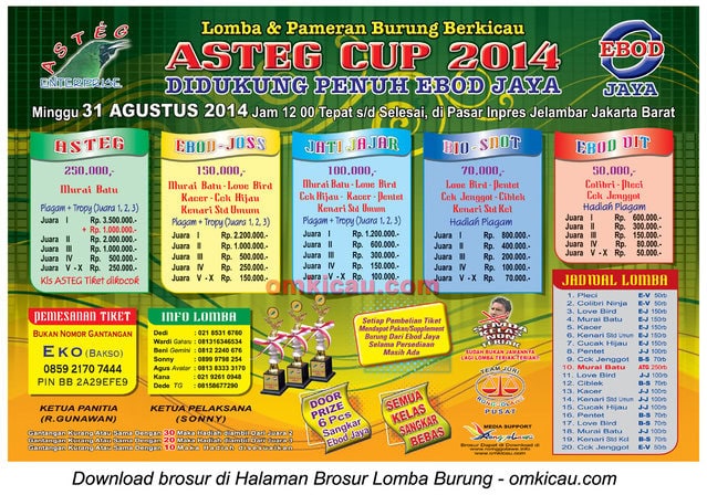 Brosur Berkicau Bersama Ebod Joss