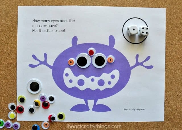 monster eye counting game