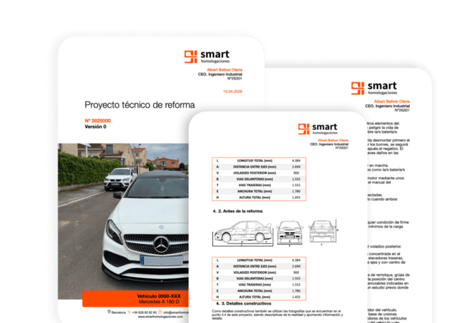 img-documentos-2 Proyecto técnico de reforma Smart Homologaciones en un coche con paragolpes homologados
