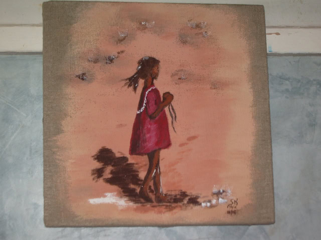 Peinture à la tempera sur toile de lin