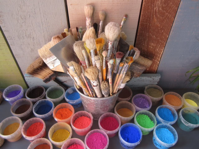 Pigments et peinture à la Tempera