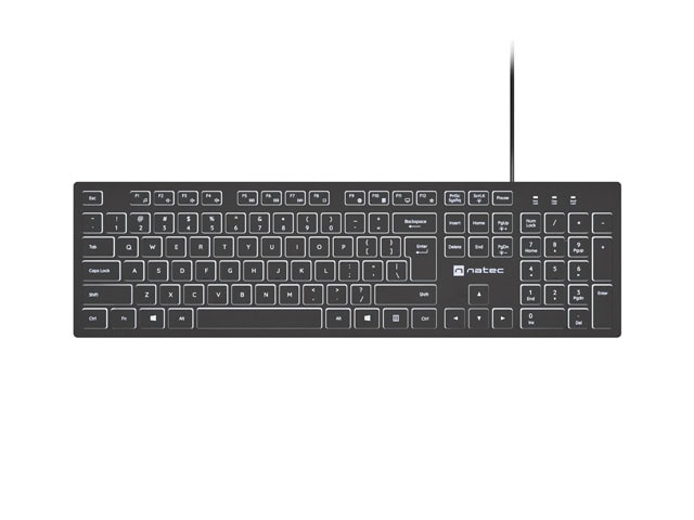 Keyboard Natec Herring Glow White Backlight USB Black