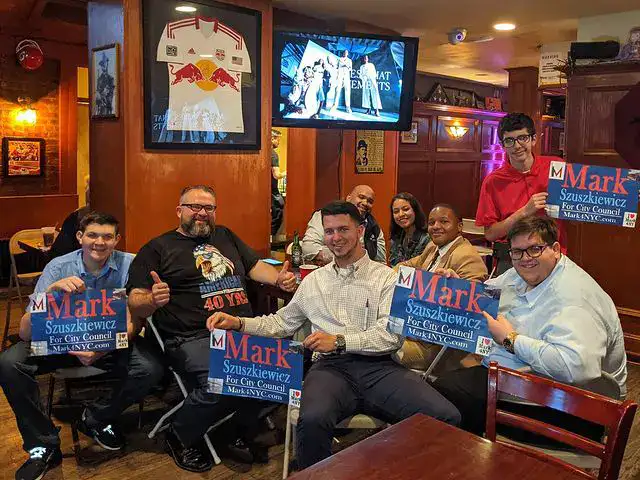 A photo of Brian Fox at Mark Szuszkiewicz's Birthday Party.