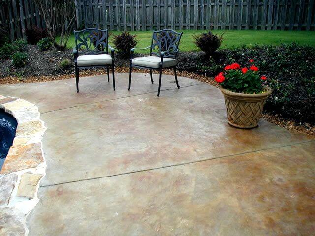 MARBLE COLOR STAMPED CONCRETE PATIO IDEAS