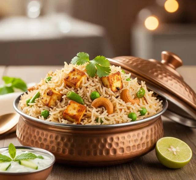 fluffy paneer pulao