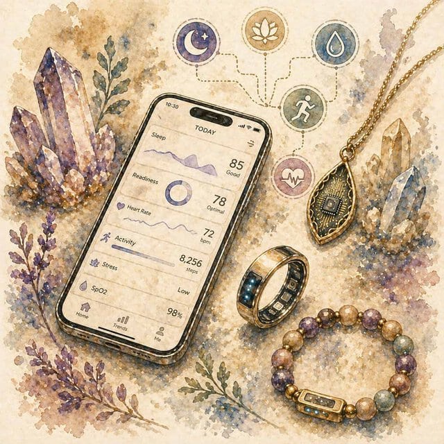 smart-jewelry-aplikace-spanek-aktivita-prsten-naramek-akvarel