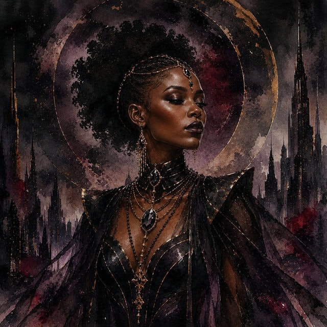 01-afro-goth-futurismus-temna-kralovna-s-obsidianovym-amuletem