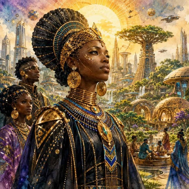 afrofuturisticka-utopie-hero-budoucnost-s-korunou-pameti-a-svobody