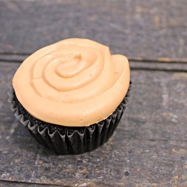 Vegan Dark Chocolate Cupcakes with Peanut Butter Frosting