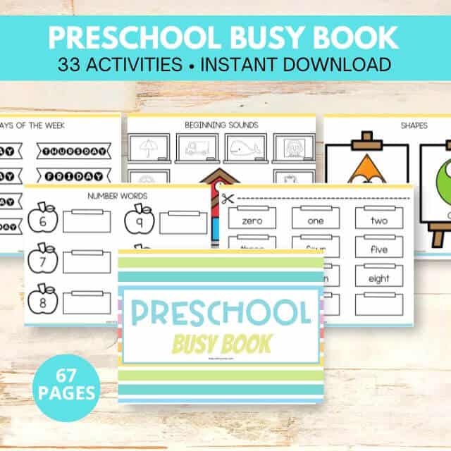 preschool busy book