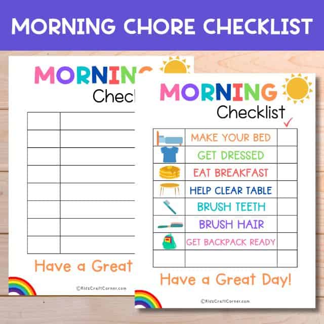Morning and Bedtime Chore Routine Charts - Image 5