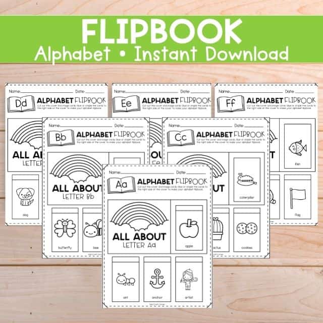 Flipbook alphabet for kids