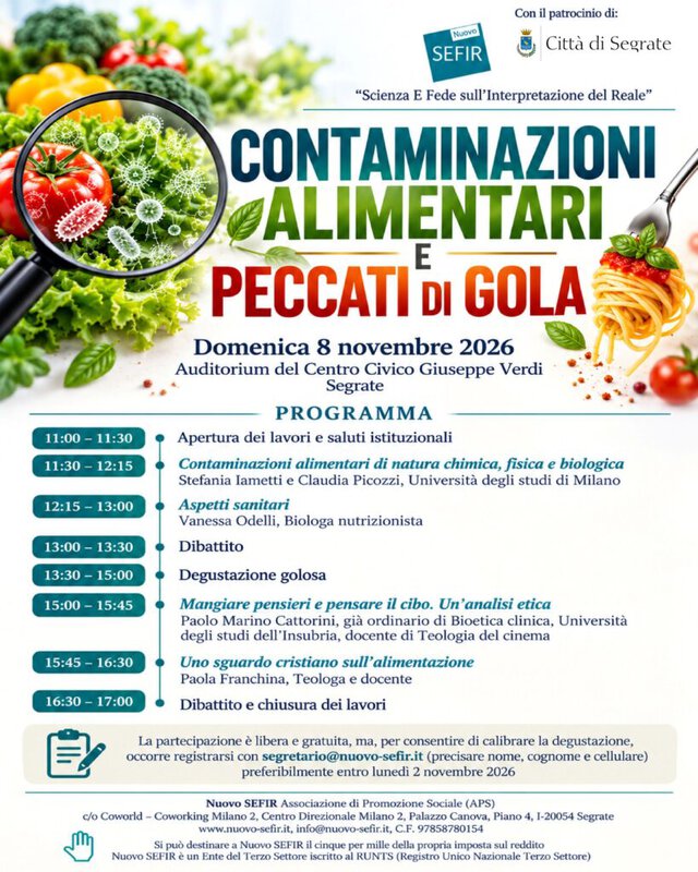 Contaminazioni alimentari e peccati di gola: un convegno gustoso a Segrate