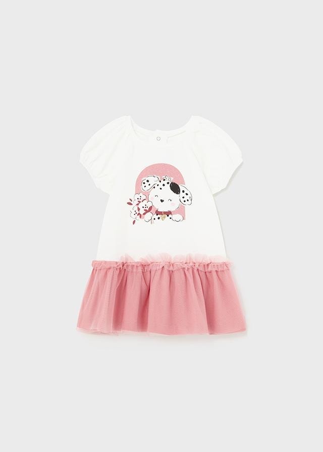 Vestido combinado tul Perrito  Mayoral