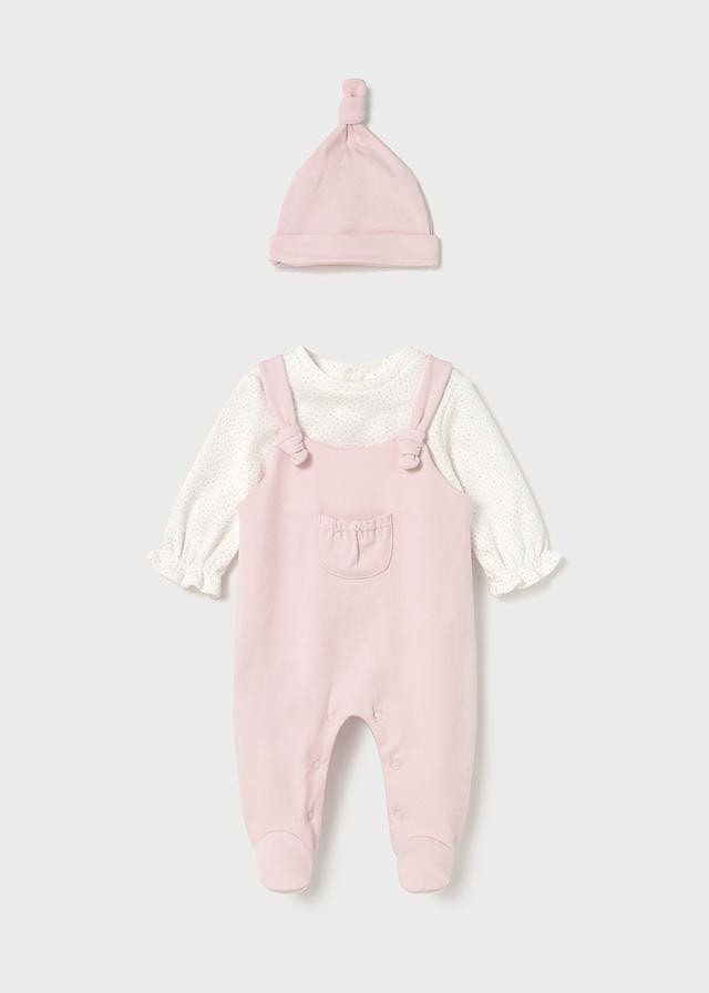 Pelele peto con gorro recién nacida MAYORAL