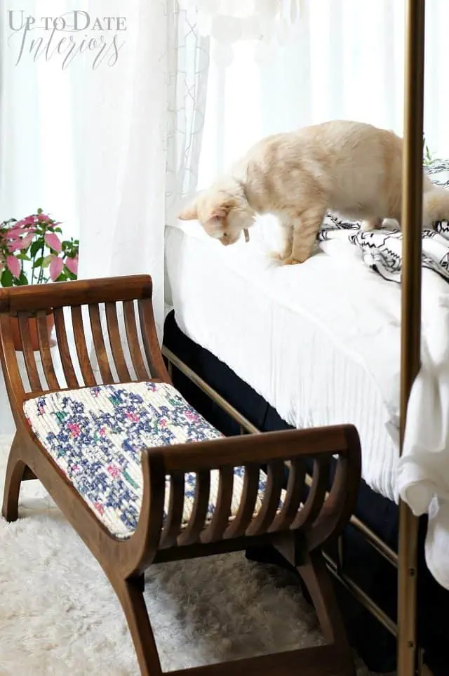 bedroom teak bench