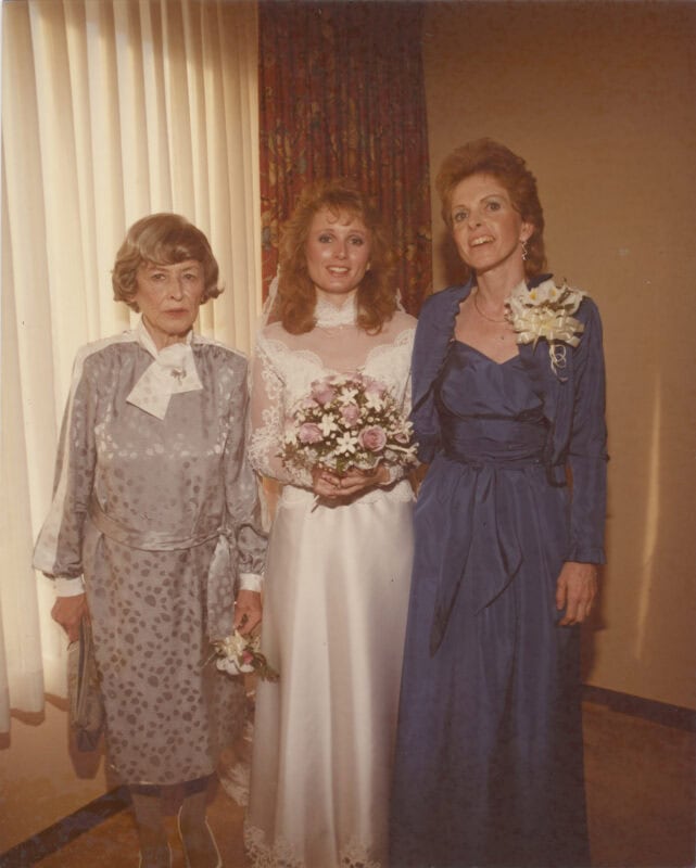 (From left) Hedy Bloch with her granddaughter, Cheryl Bernstein, and daughter, Elizabeth Bloch. Courtesy photo.